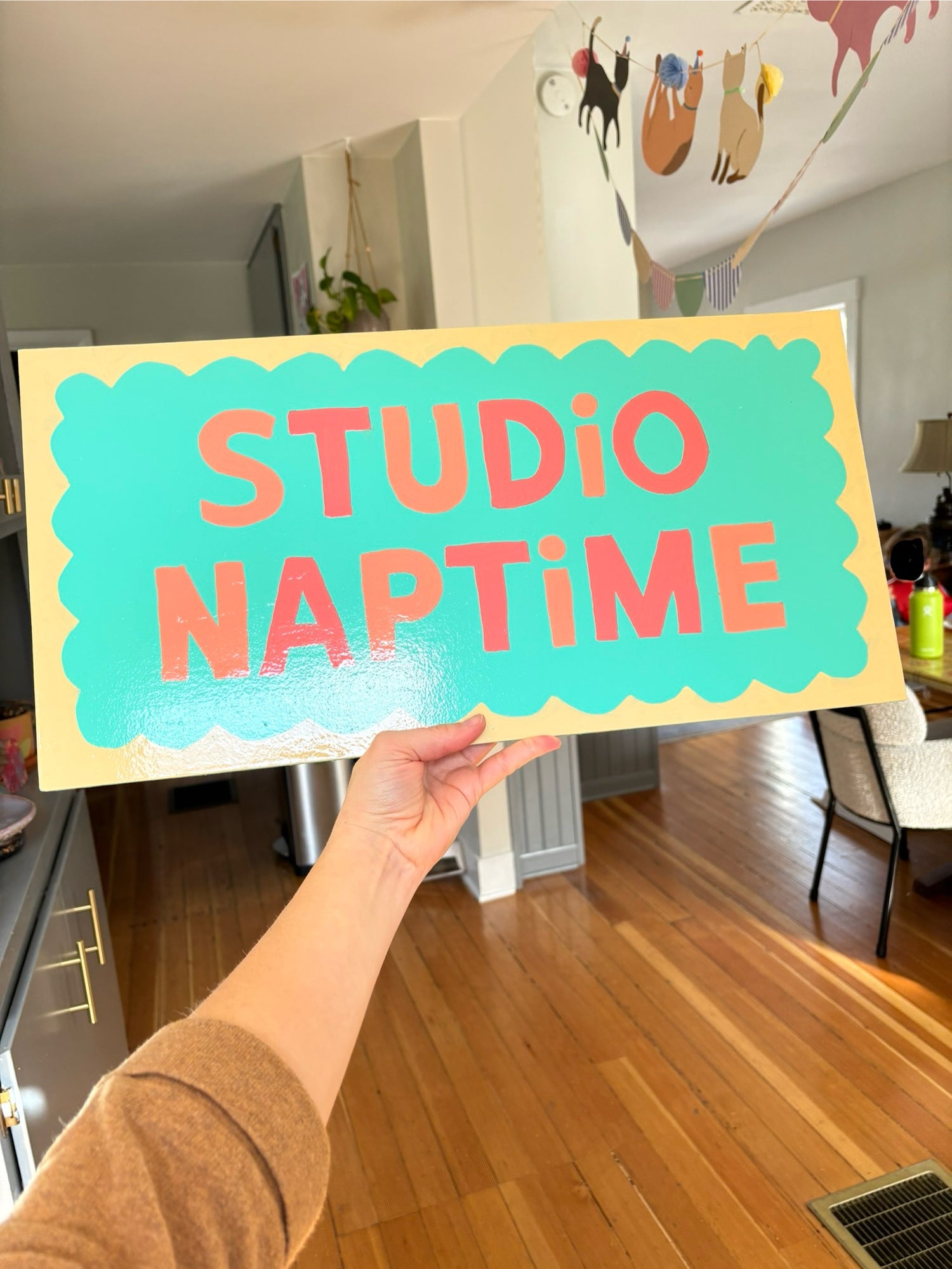 colorful sign of studio naptime based in portland, or