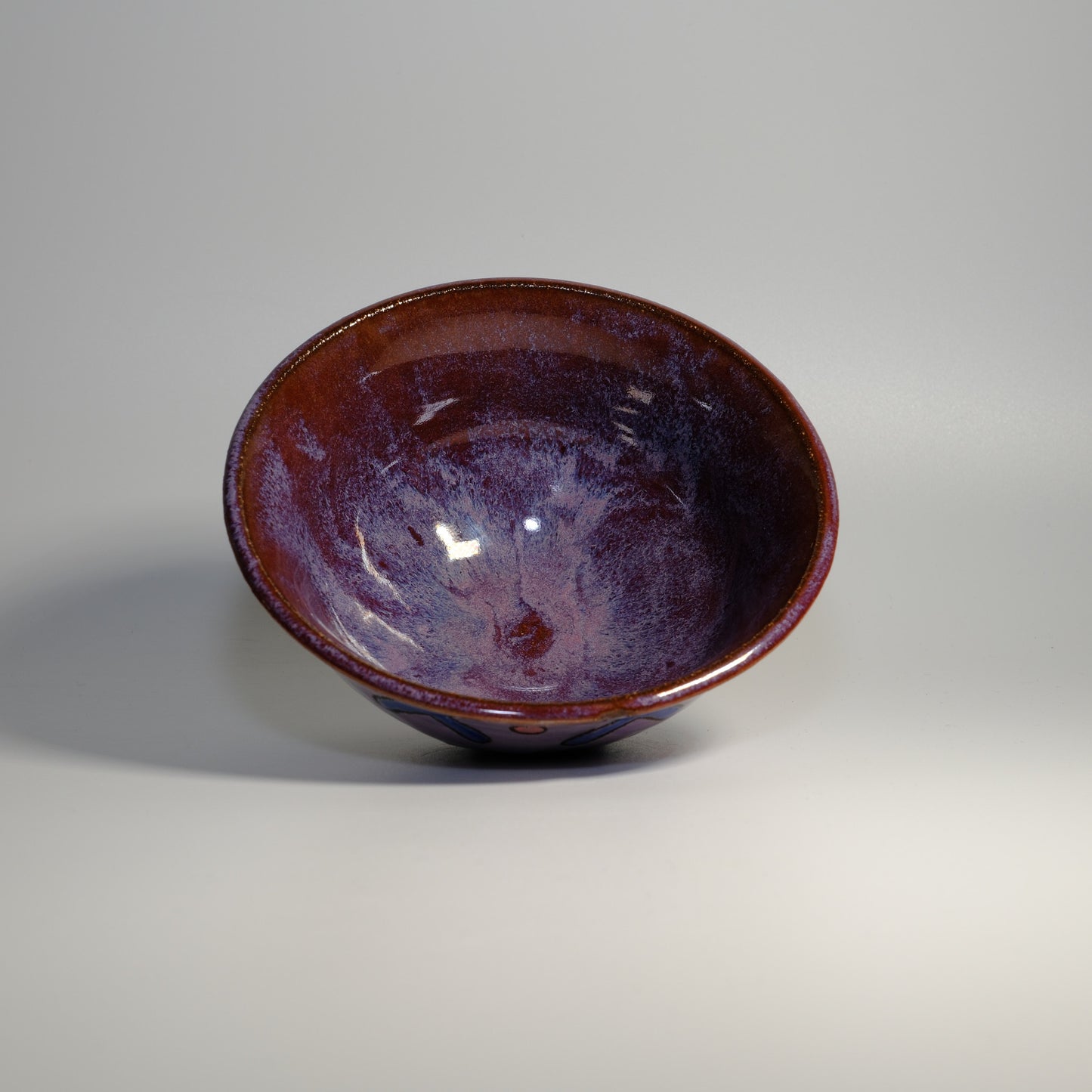 Purple Carved X's Bowl