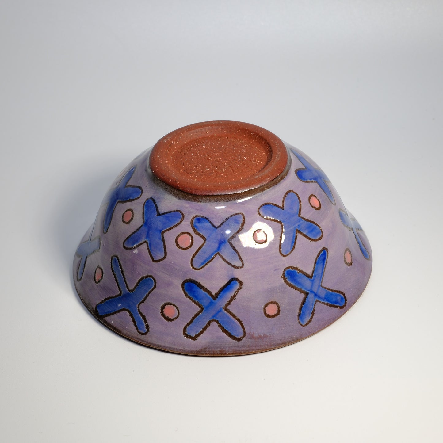 Purple Carved X's Bowl