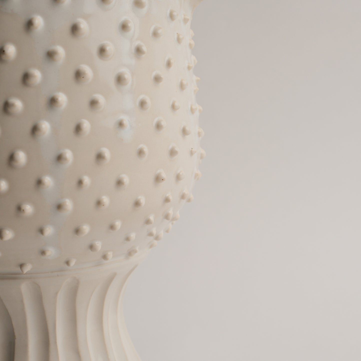 Slip Beaded Pedestal Vase