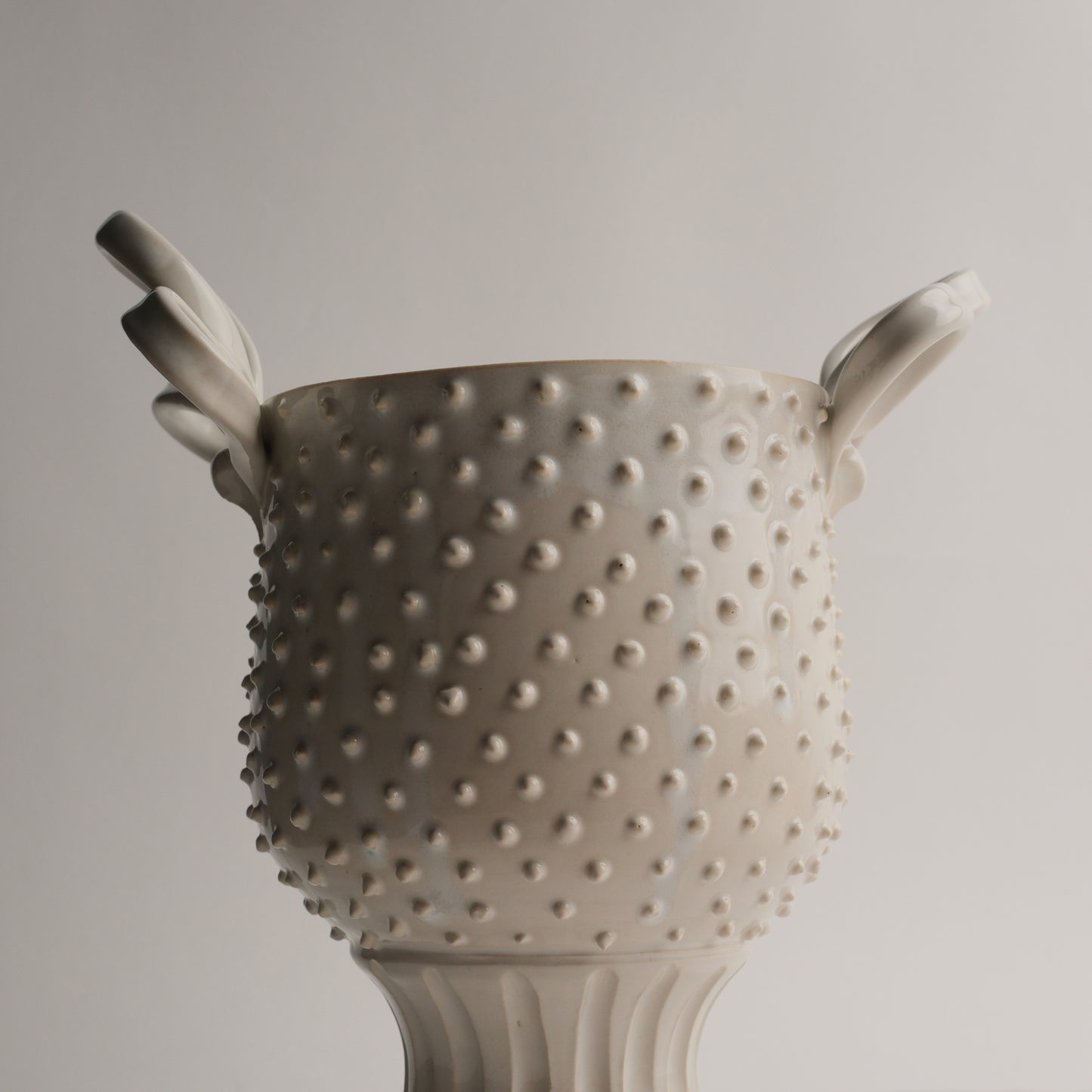 Slip Beaded Pedestal Vase